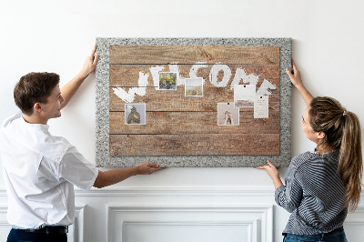 Cork display board Welcome board