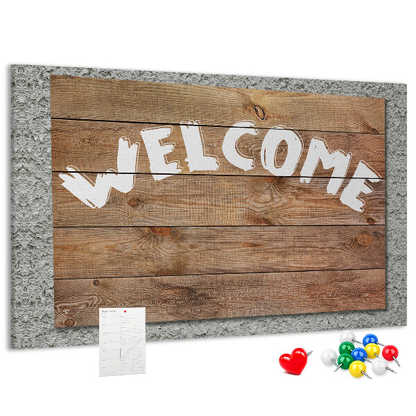 Cork display board Welcome board