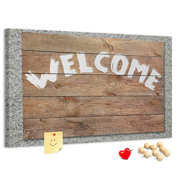 Cork display board Welcome board