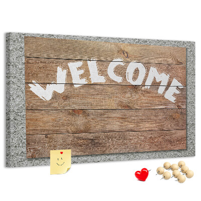 Cork display board Welcome board