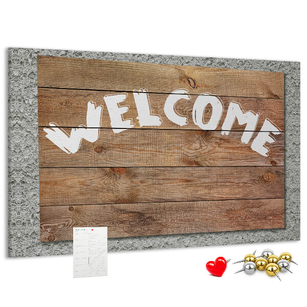Cork display board Welcome board