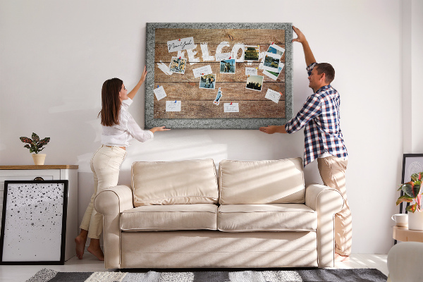 Cork display board Welcome board