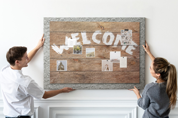 Cork display board Welcome board