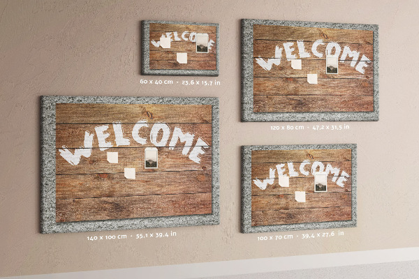 Cork display board Welcome board