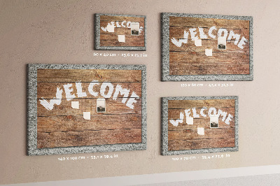 Cork display board Welcome board
