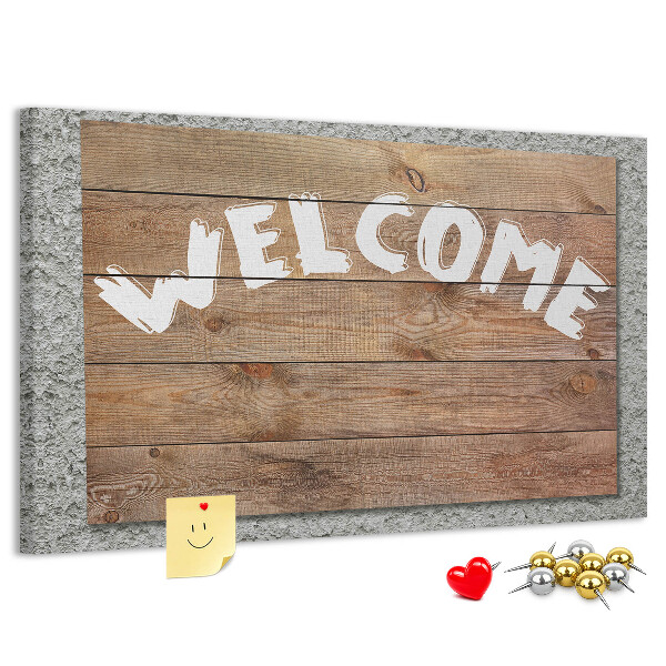 Cork display board Welcome board