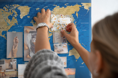 Cork memo board World countries