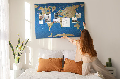 Cork memo board World countries