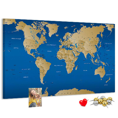 Cork memo board World countries