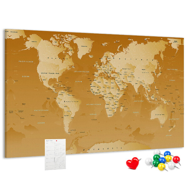 Cork board World map