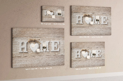 Cork display board Home lettering