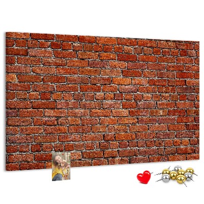Cork memo board Old brick wall
