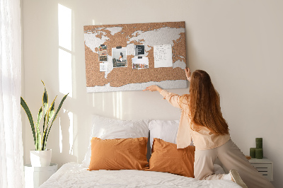 Cork display board Cork world map
