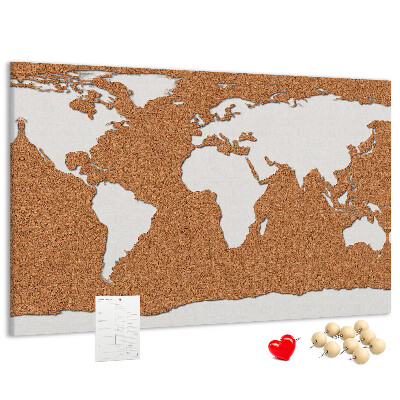 Cork display board Cork world map