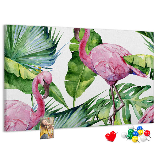 Cork board Nature flamingos