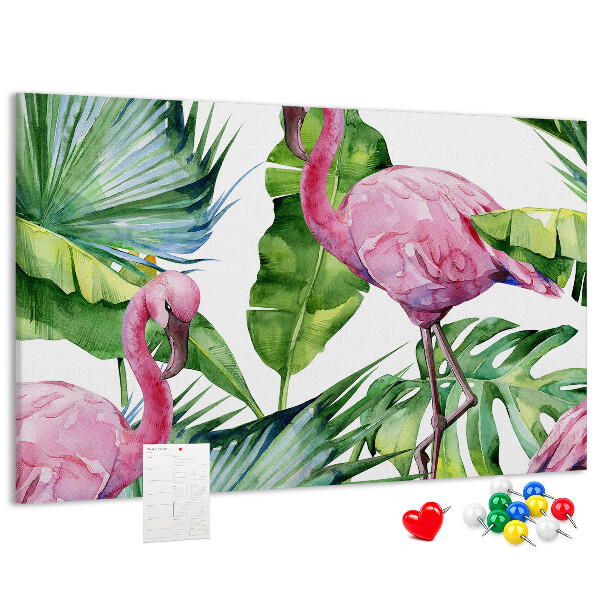 Cork board Nature flamingos