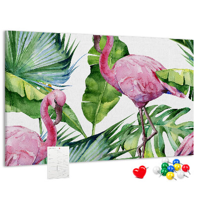 Cork board Nature flamingos