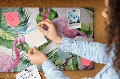 Cork board Nature flamingos