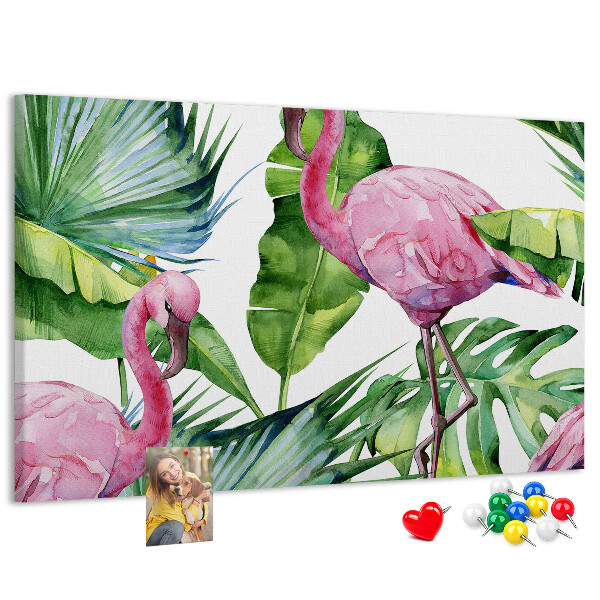 Cork board Nature flamingos