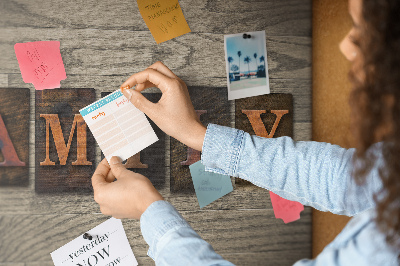 Cork display board Family lettering