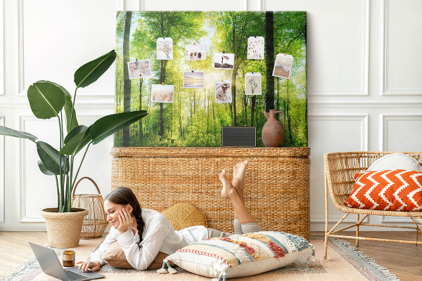 Cork display board Nature forest trees