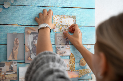 Cork memo board Seashells on wood