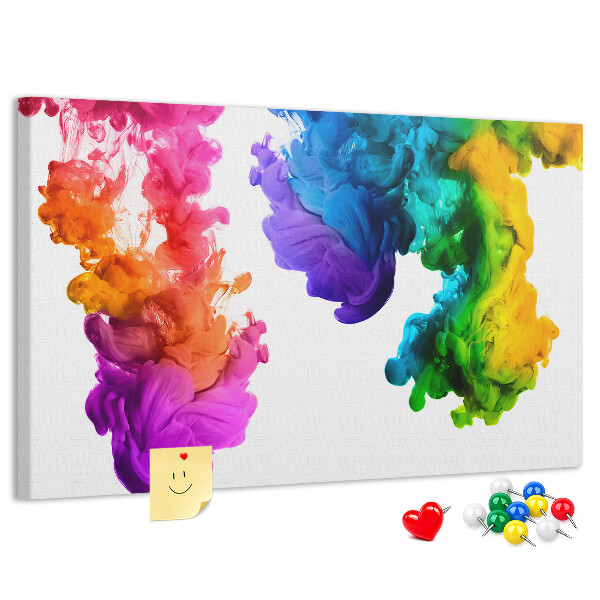 Cork memo board Rainbow of colors