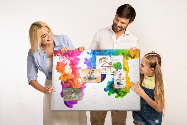 Cork memo board Rainbow of colors