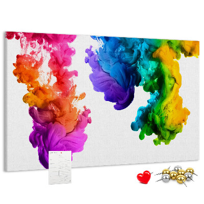 Cork memo board Rainbow of colors