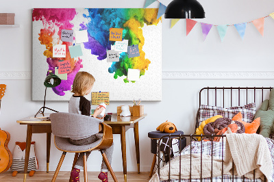 Cork memo board Rainbow of colors