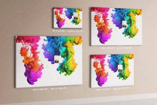 Cork memo board Rainbow of colors