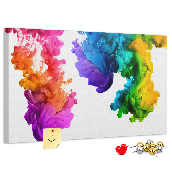 Cork memo board Rainbow of colors