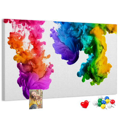 Cork memo board Rainbow of colors