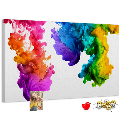 Cork memo board Rainbow of colors