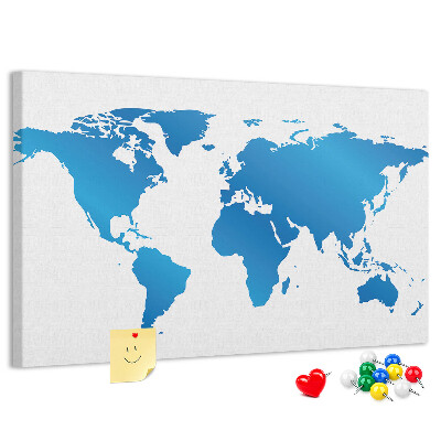 Cork board World map