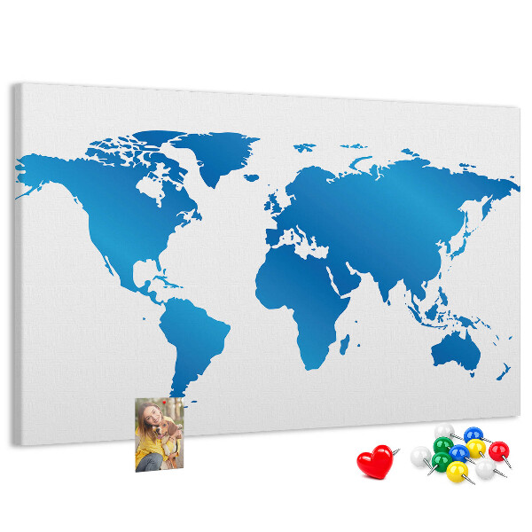 Cork board World map