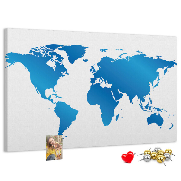 Cork board World map