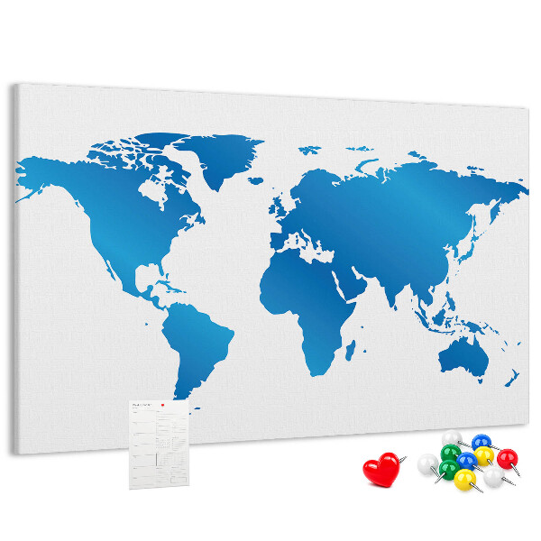 Cork board World map