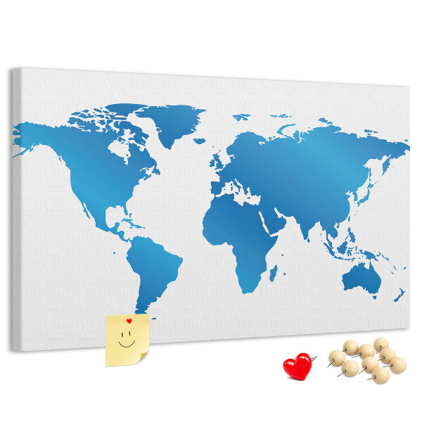 Cork board World map