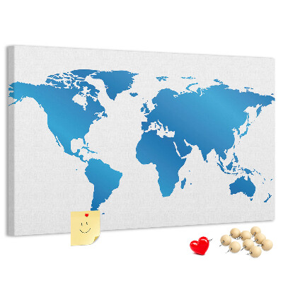 Cork board World map