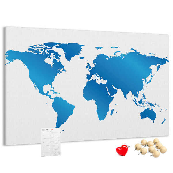 Cork board World map