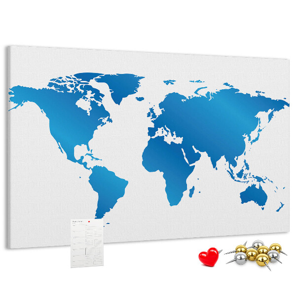 Cork board World map