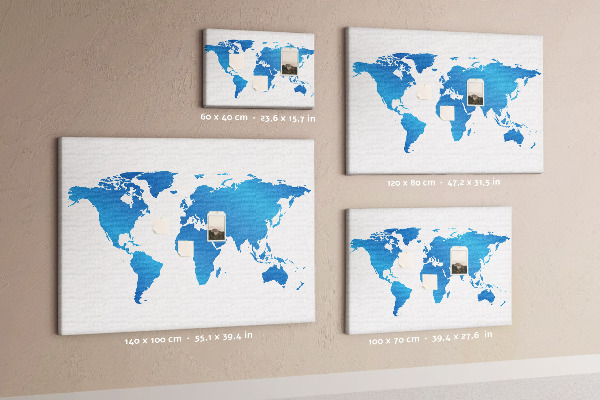 Cork board World map