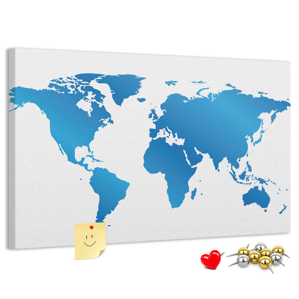 Cork board World map