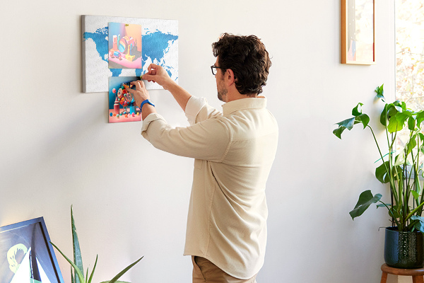 Cork board World map