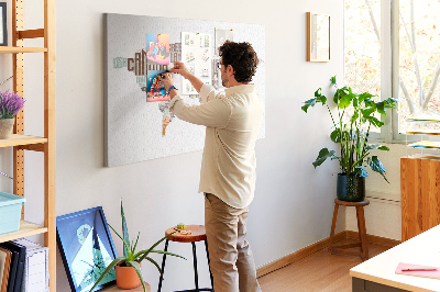Cork memo board World map colorful letters