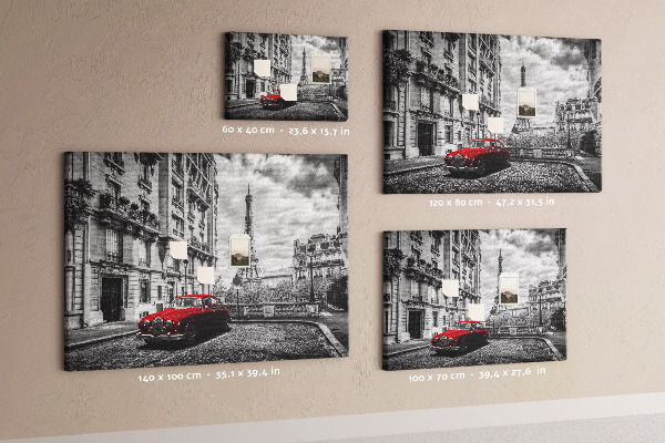 Cork memo board Old car city