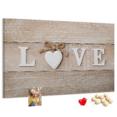 Cork board Love lettering