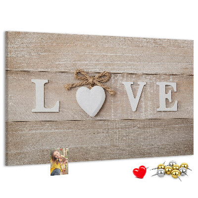 Cork board Love lettering