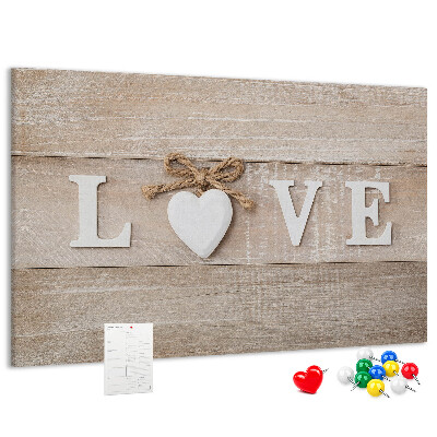 Cork board Love lettering